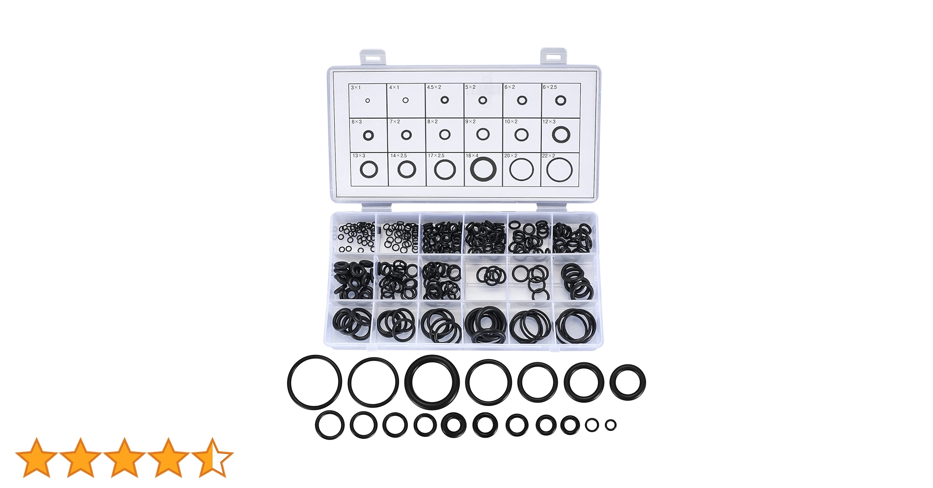 Amazon.co.jp: 300個 ゴム製Oリング詰め合わせキット 18サイズ